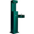 Global Industrial Outdoor Drinking Fountain & Bottle Filling Station w/ Filter, Green 761216GNF